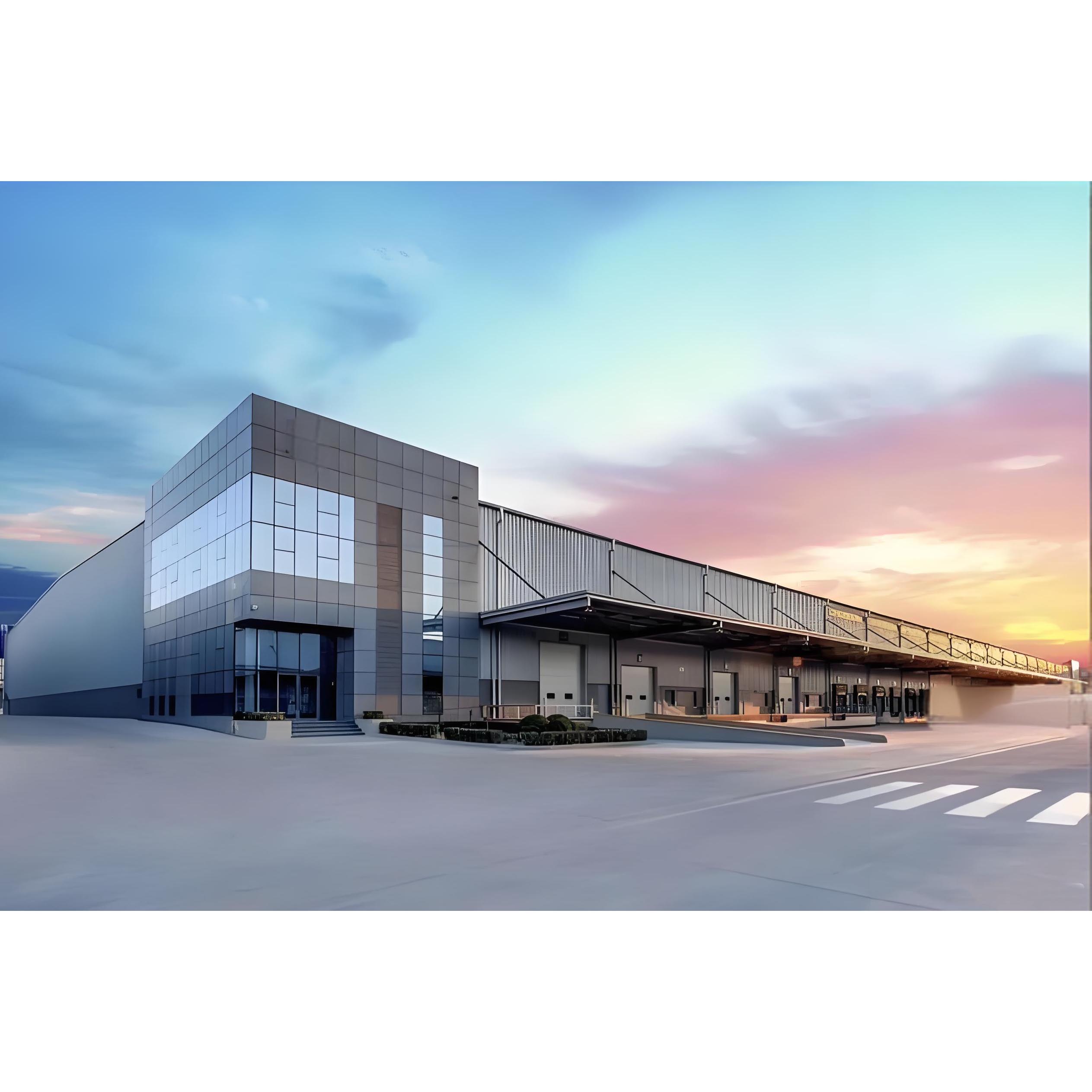 Smart Solar-Integrated Steel Logistics Warehouse - Energy-Saving Prefab Building for Off-Grid Distribution Center