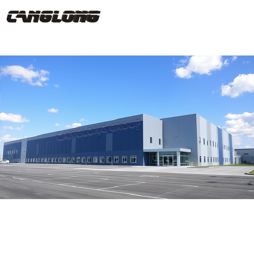 Prefabricated Steel Structure for Logistics Centers with Automated Storage and Retrieval Systems