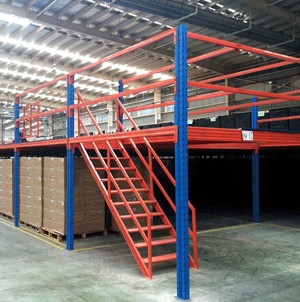 Industrial Warehouse Mezzanine Rack System, Custom Steel Platform Shelving, Second Tier Structure