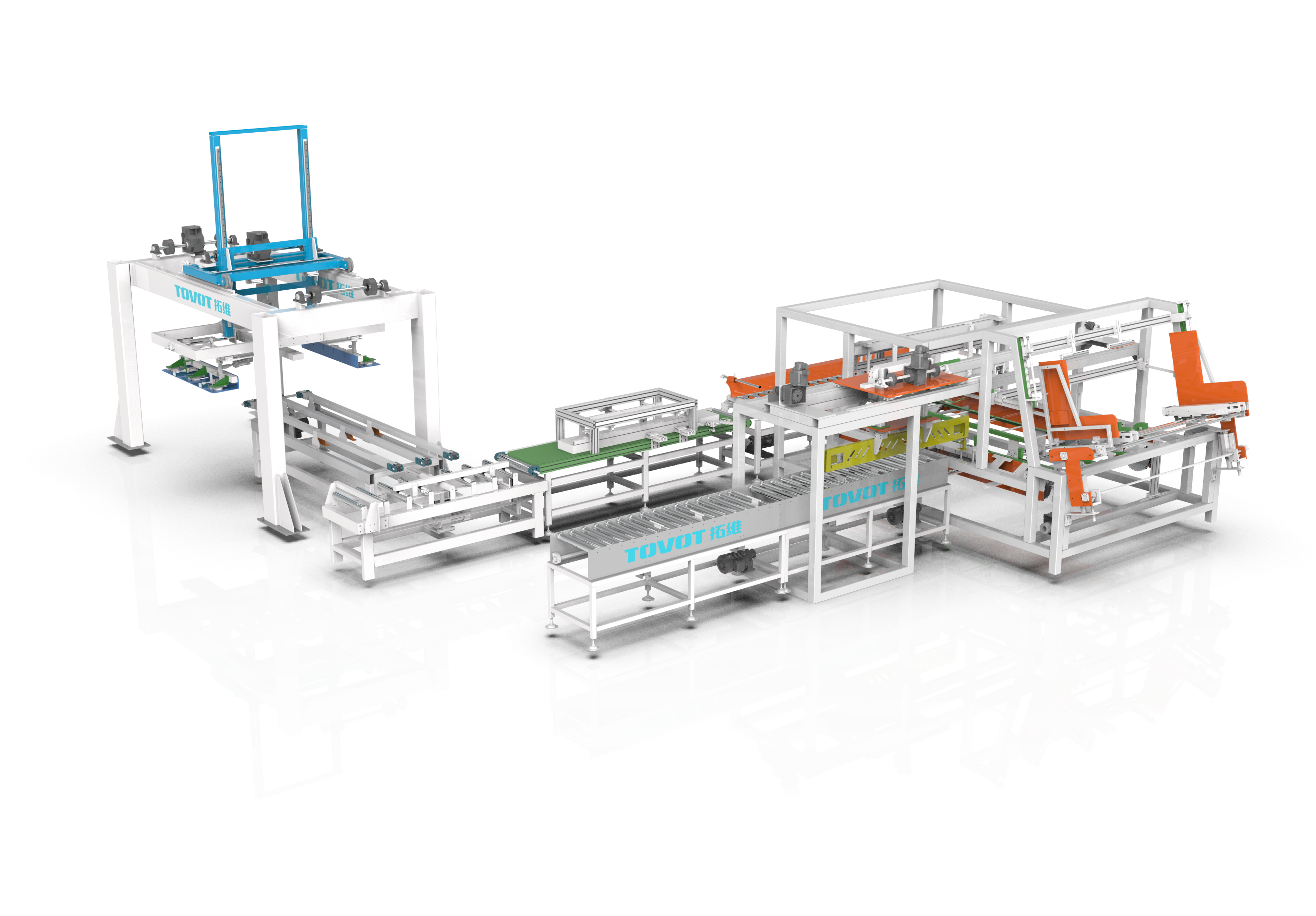 Automatic Box Stacking Palletizer 4-6 Layers Pallet 7680 Boxes/Shift Long Service Life