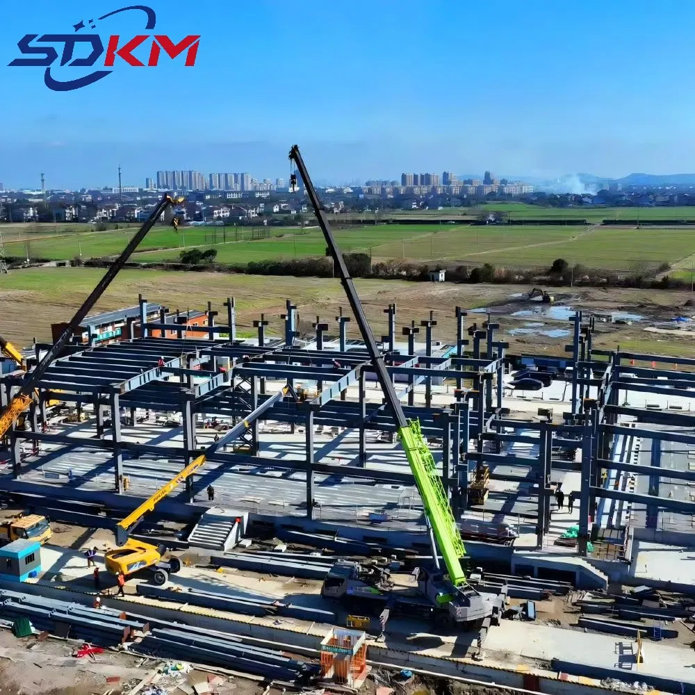 Multi Span Steel Structure Warehouse Prefabricated Steel Frame Building Steel Frame Structure Building