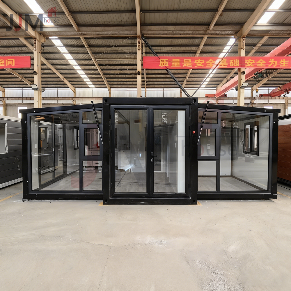 JJM Prefab Portable 20ft 30ft 40ft Folding Container Houses Steel Warehouse 2 Bedroom Sheds Villa Hotel Office Building Park