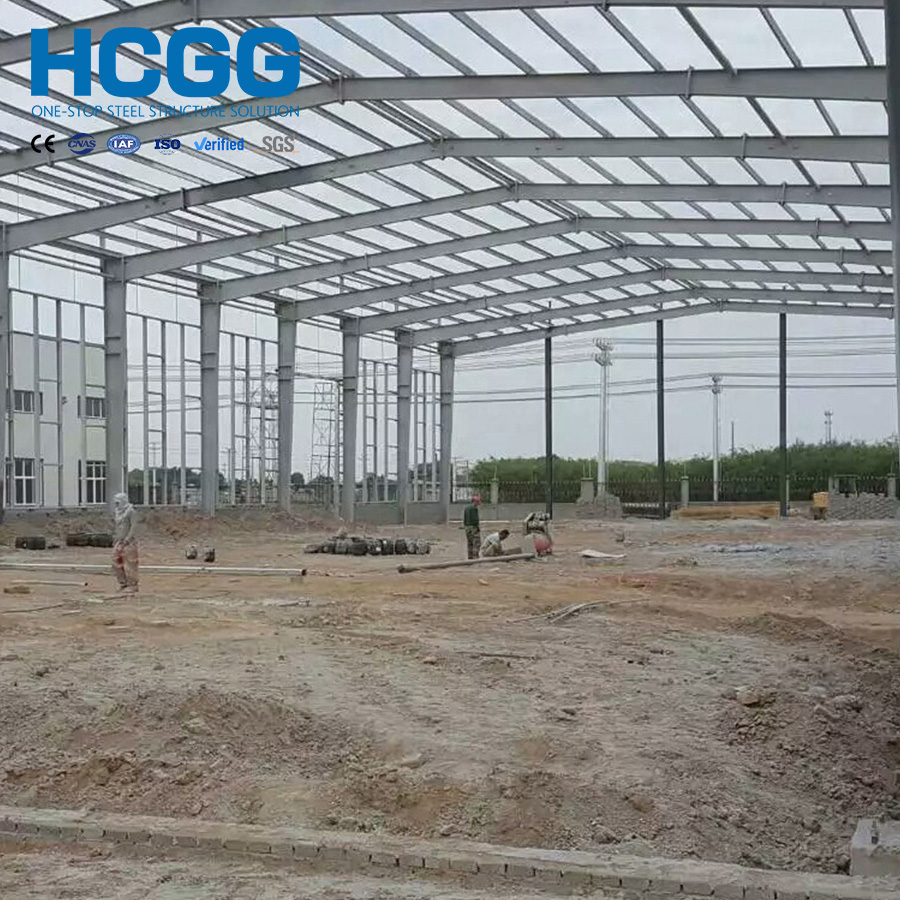 Galvanized Steel Frame H Beam Prefabricated Metal Steel Farm Shed Agricultural Storage Warehouse Barn Building Supplier