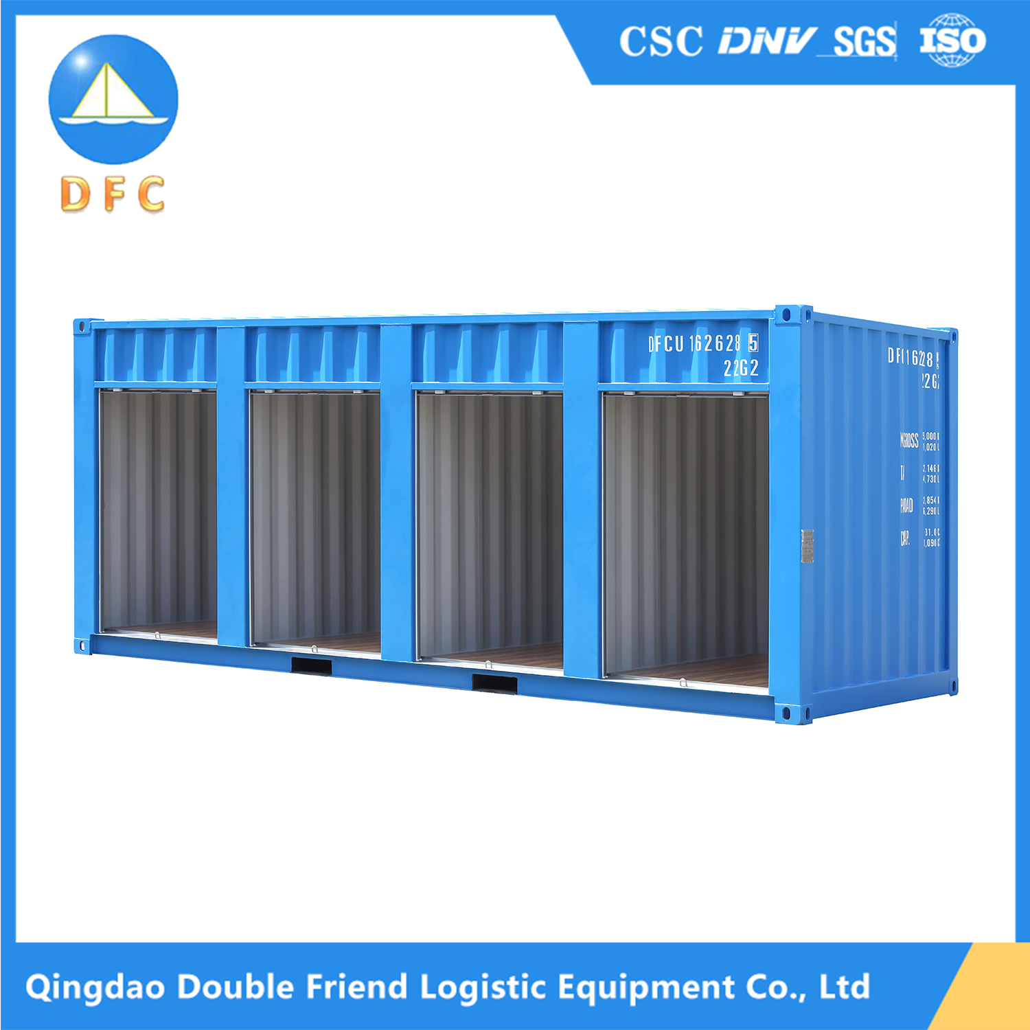 20ft Self Storage Shipping Container With Roll Up Doors Roller Shutter Side Opening Door Shipping Containers