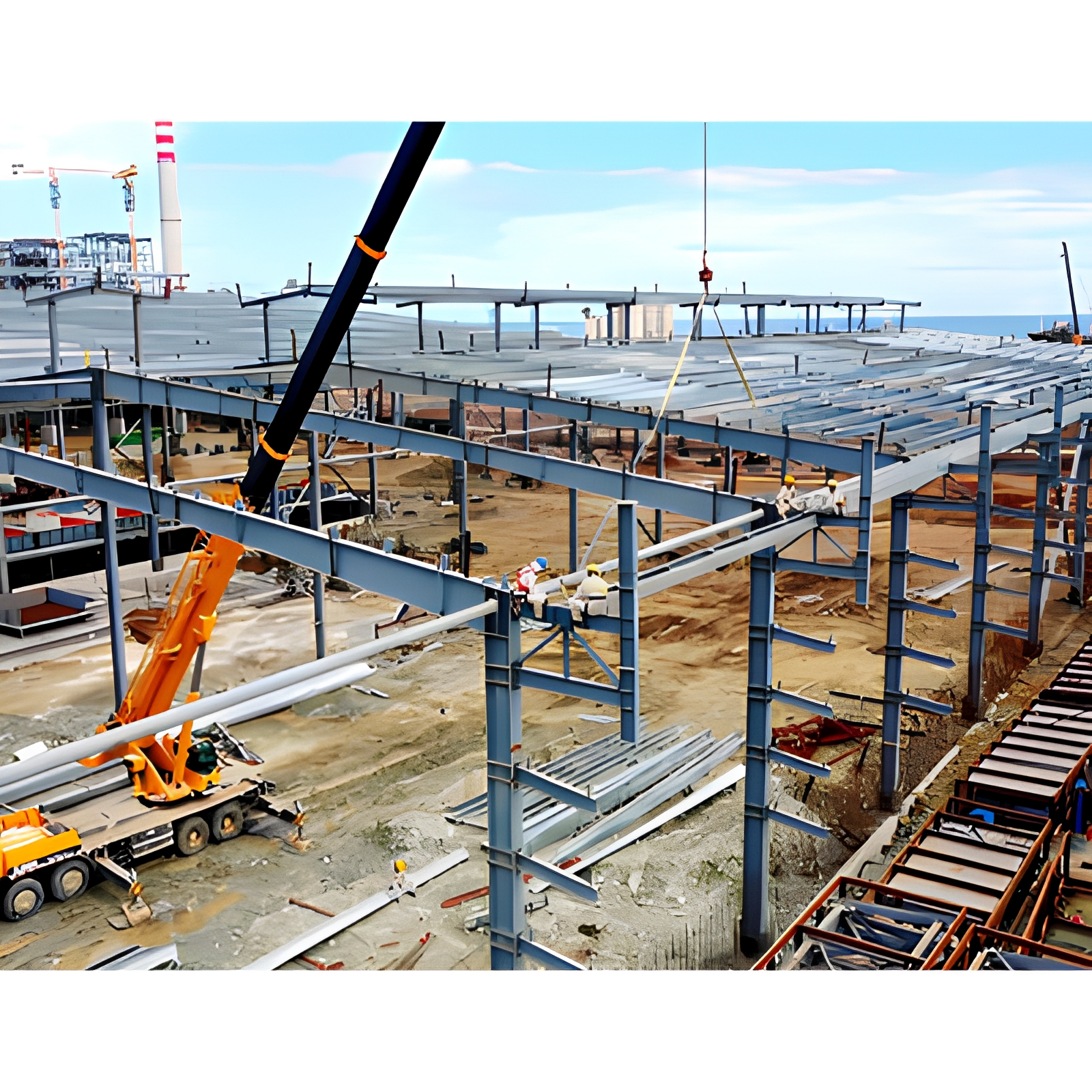 Industrial Metal Warehouse Multi Purpose Prefabricated Warehouse High Performance Cold Storage Warehouse