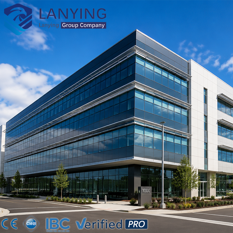 Modern Prefabricated Steel Structure Building Light Weight Economical Shopping Mall Warehouse Workshop