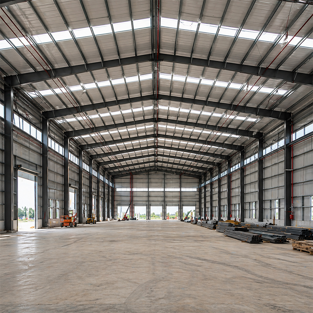 Prefabricated Industrial Warehouse Factory Modular Storage Metal Building Fast Installation Custom Steel Structure Warehouse