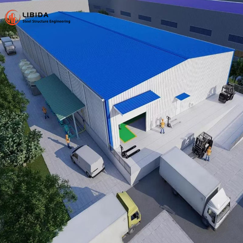 High Strength Q235 Steel Prefabricated Warehouse Hall for Factory Storage &amp; Logistics