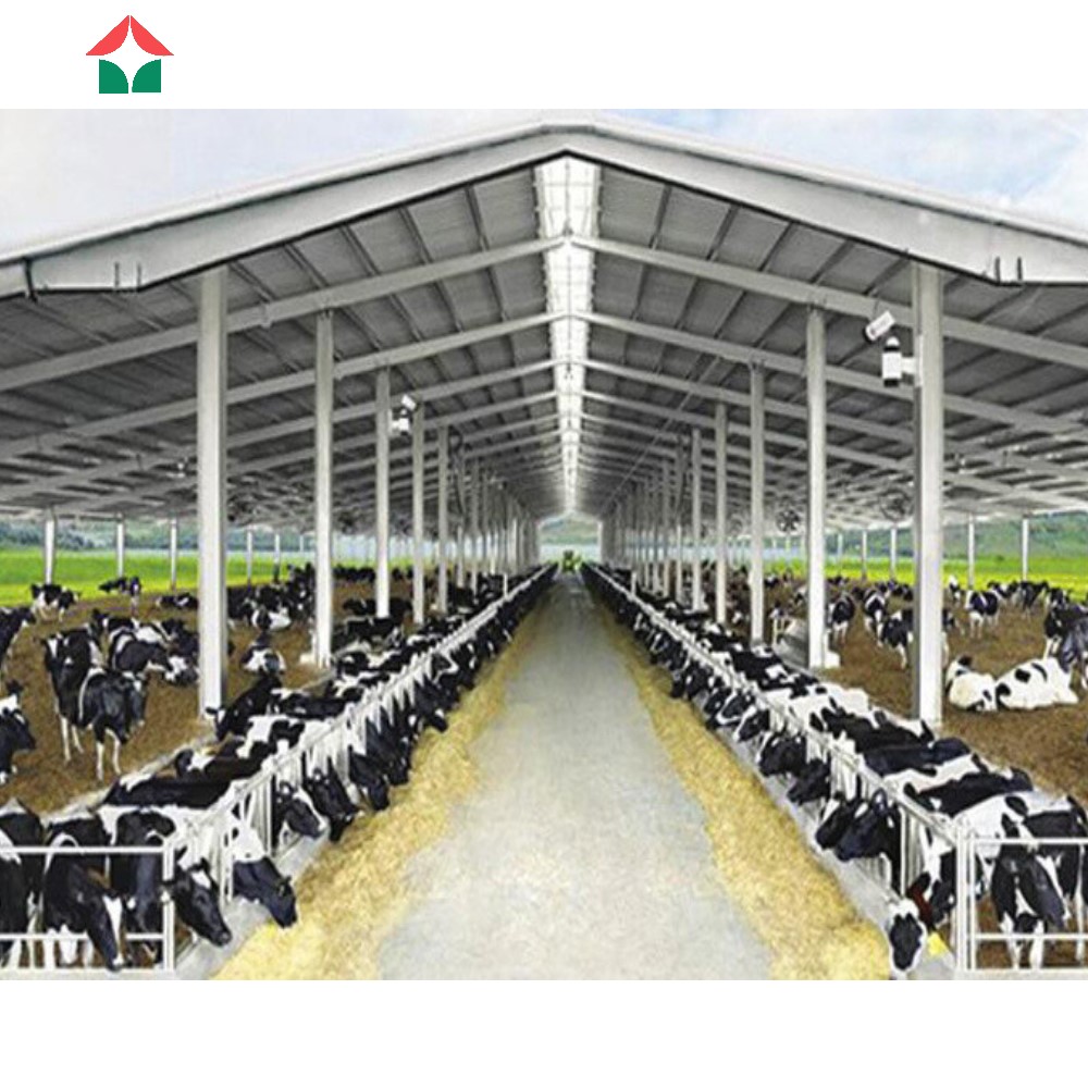 Metal Building Materials Kits Prefab Warehouse Shelter Structures Equipement Prefabricated Sheds Storage Outdoor Cow Farm