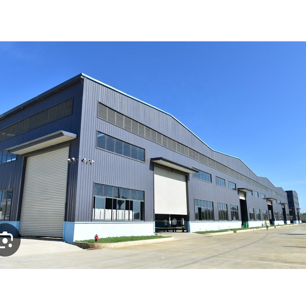 China Low Cost Prefab Light Steel Structure Nave Industrial Metal Frame Prefabricated Structure Building Workshop Warehouse