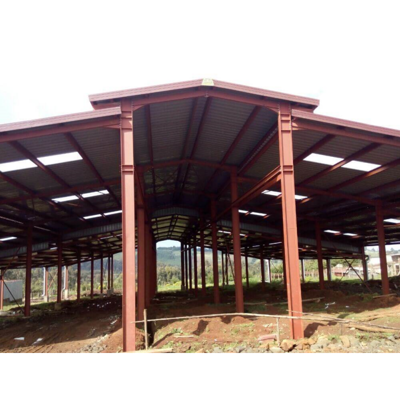 Light Metal Building Materials Kits With Welding &amp; Cutting Services For Prefab Warehouse Shelter Storage Sheds Outdoor Cow Farm
