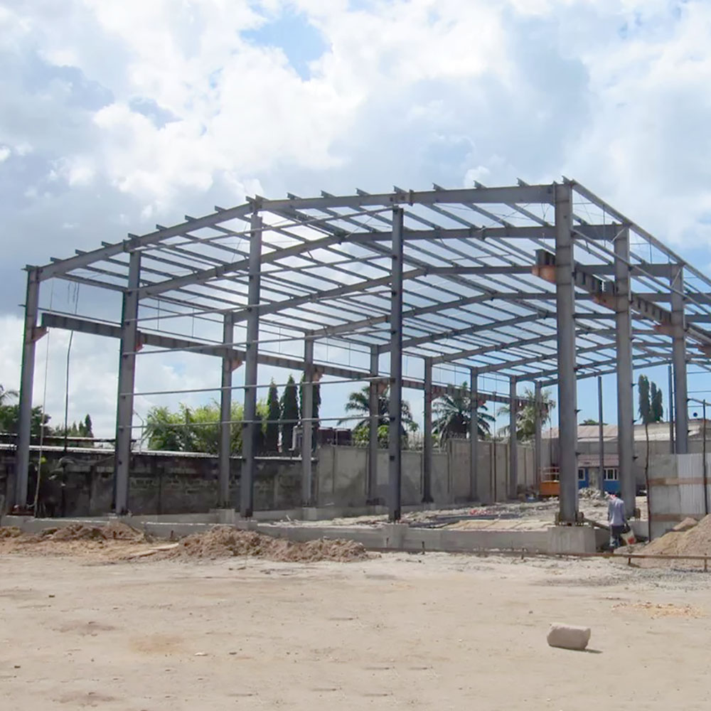 SANJUYUAN Large Multiple-Span Prefabricated Light Steel Structure Insulated Warehouse Welded Roof Wall GB Standard Model