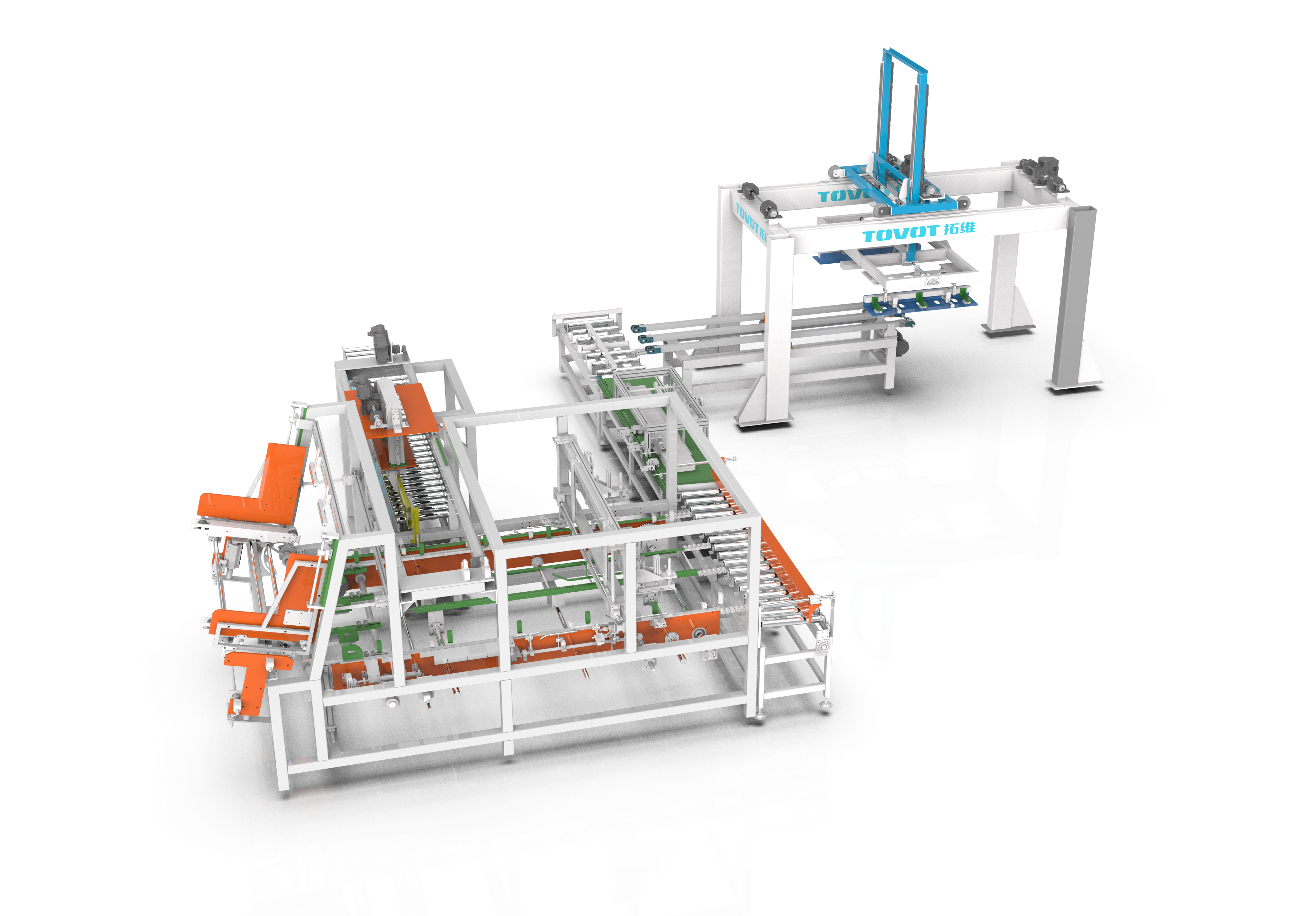 Automatic Box Stacking Palletizer 4-6 Layers Pallet 7680 Boxes/Shift Long Service Life