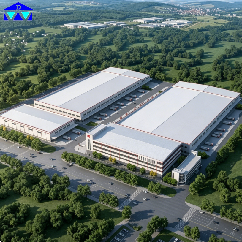 Typhoon Proof Heavy Gauge Steel Logistics Center Building for Distribution Center