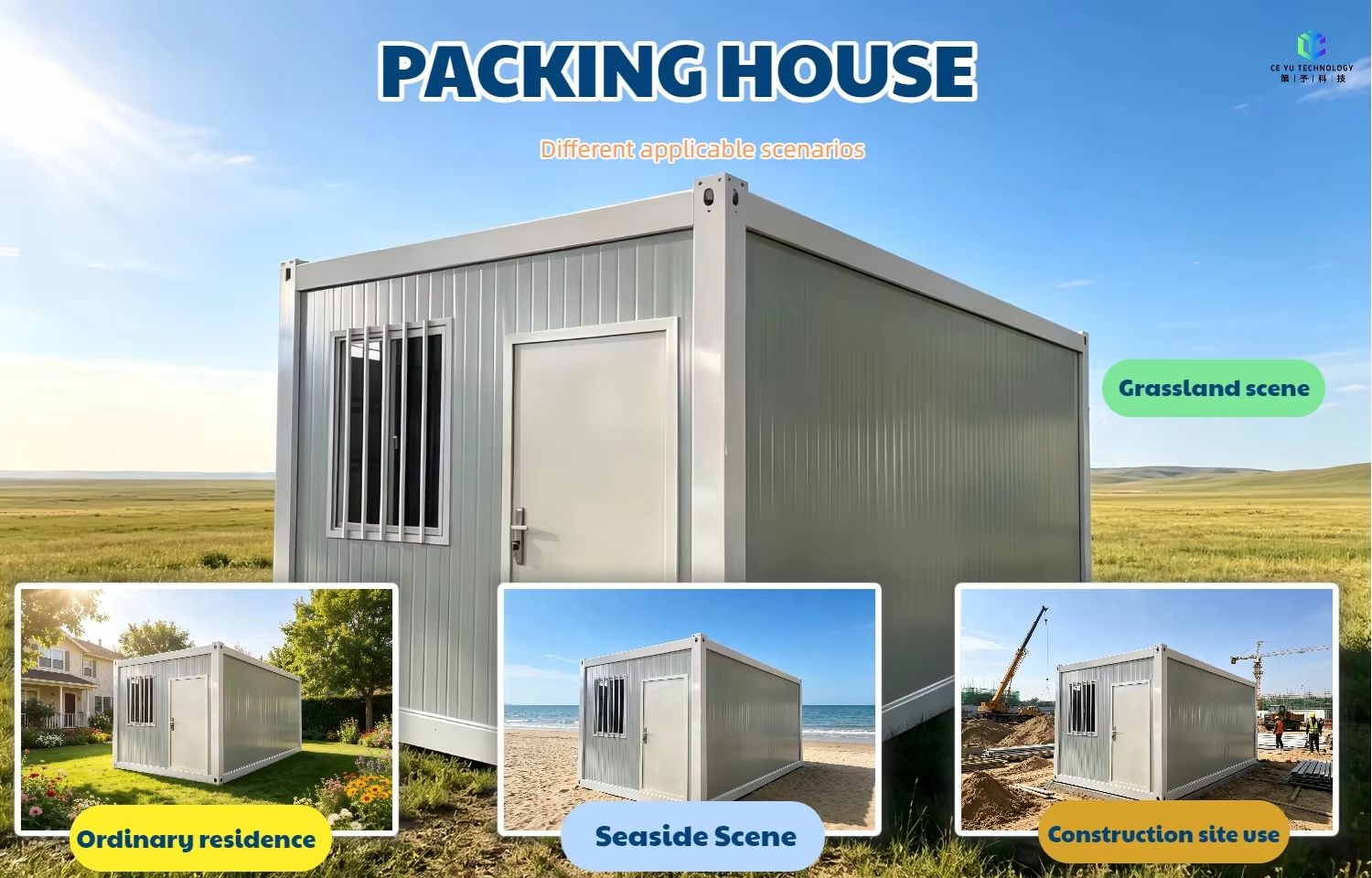 Prefabricated Modular Portable Flat-pack Container House for Hotel and Office Building Modern Garage Storage Room