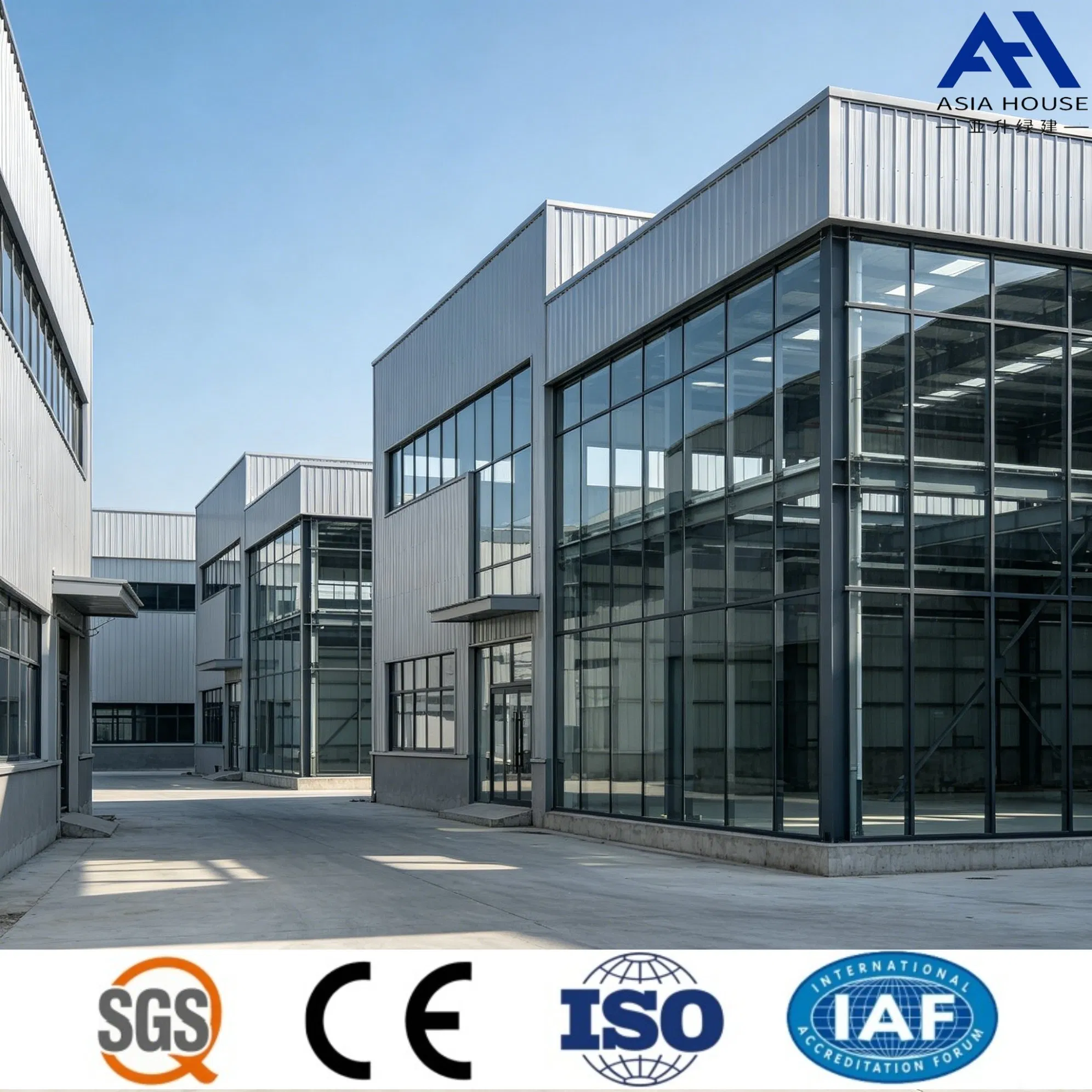 Low Cost Custom Designed Steel Structure Office Building for Warehouse Workshop Hall