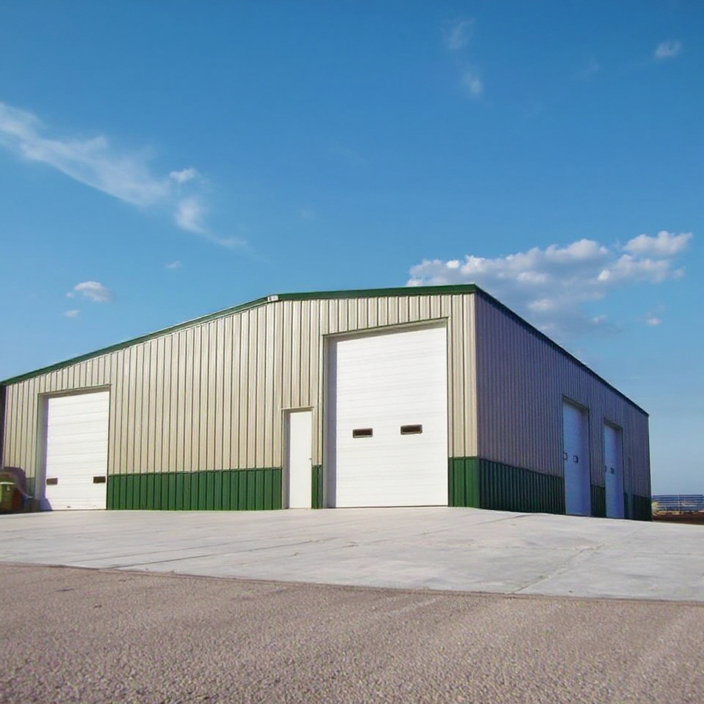 Portable Prefabricated Steel Building Kits Suitable for Temporary Storage Featuring Modern Industrial-style Designs