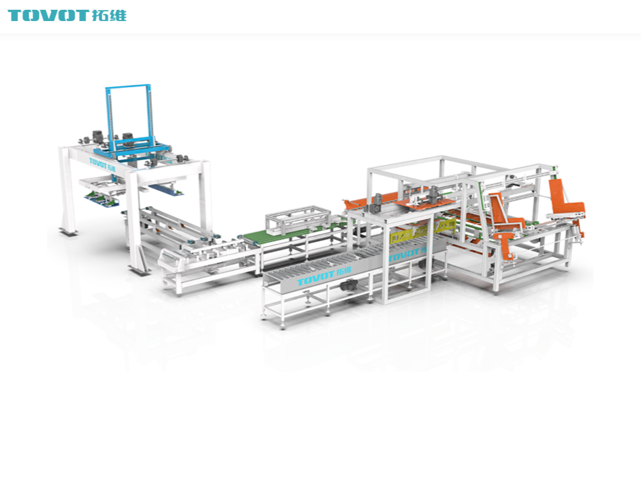 480-600 Box/h Carton Palletizing Machine 28kw Full Function Packaging Equipment 4-6 Layers Stacking Long Service Life Low Noise