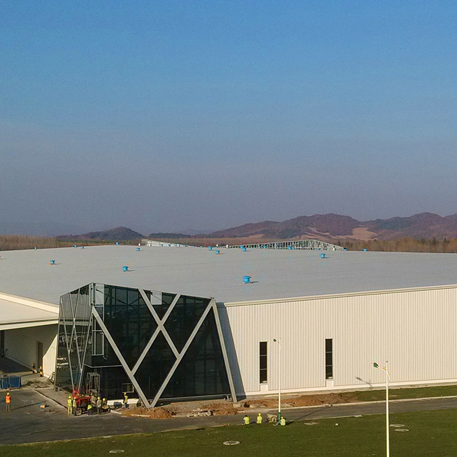 E-commerce Logistics Distribution Center Modern Prefabricated Steel Structure Warehouse Building Metal Office
