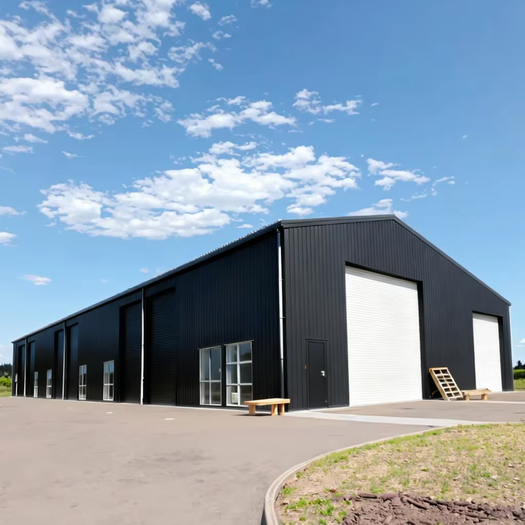 Modern Prefabricated ASTM Certified Steel Shed Modular Building Welding Cutting Light Weight Metal Warehouse for Temporary