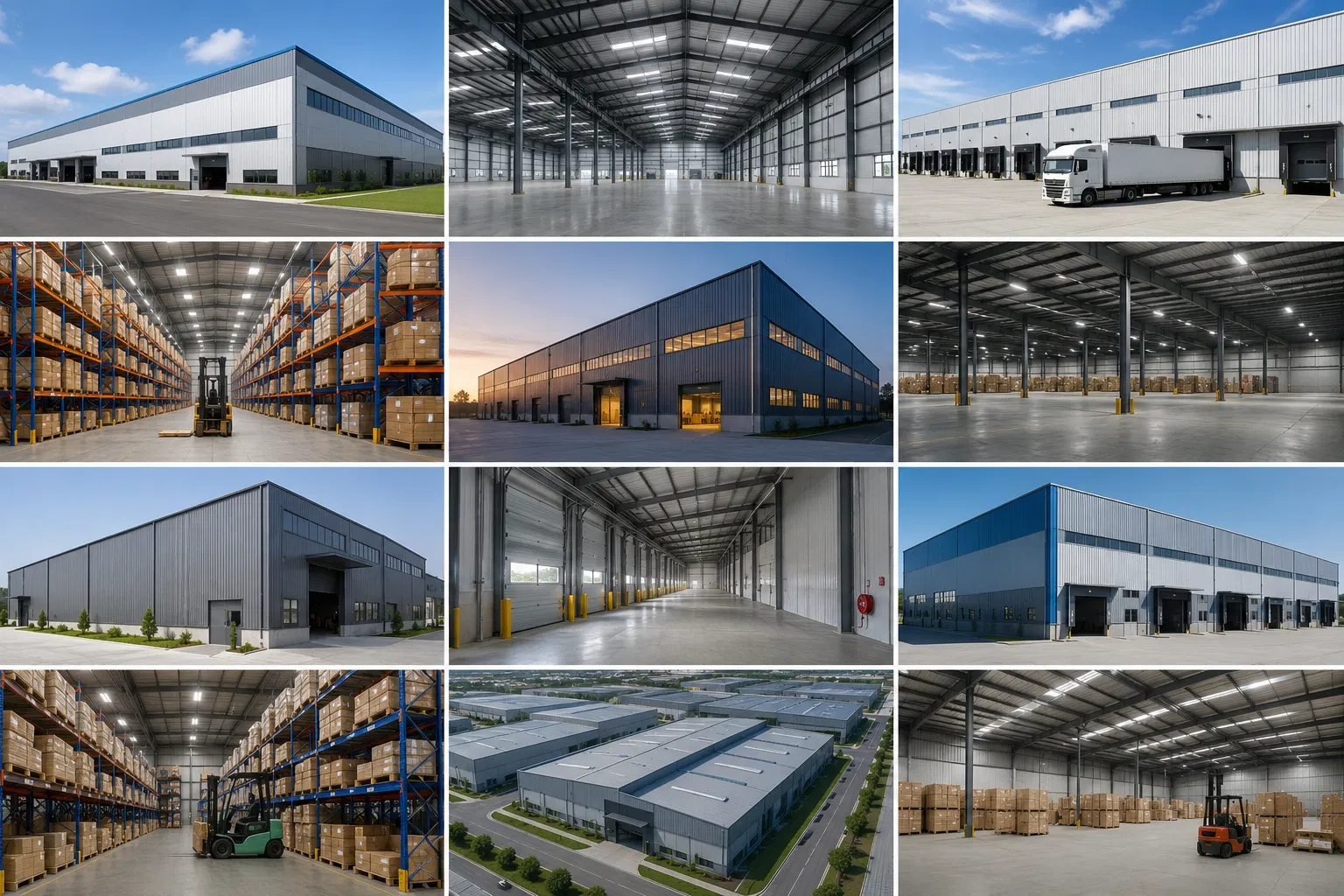 Custom High Quality Prefabricated Metal Structural Steel Warehouse Workshop Building