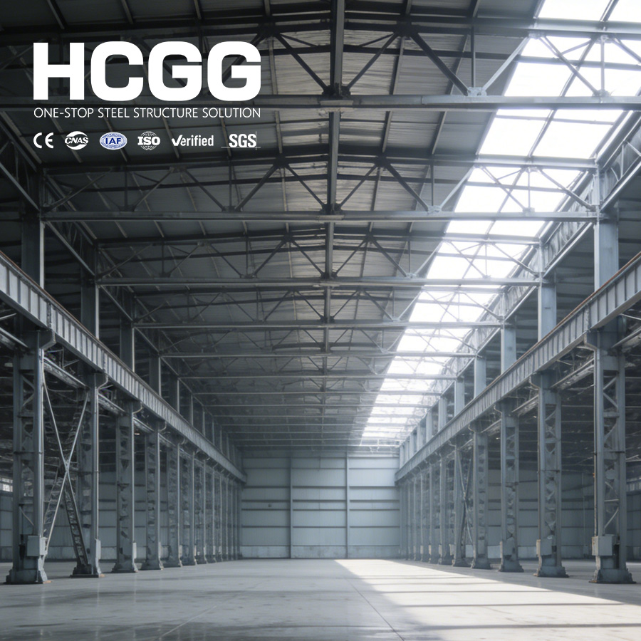 Custom Clear Span Pre-engineered Steel Structure Workshops &amp; Plants Easy Assembly Steel Factory Building