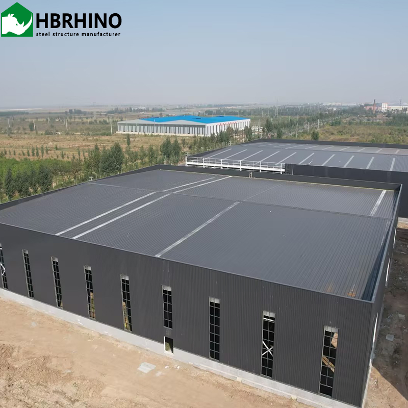 Multi-Story Prefabricated Steel Structure Buildings Large Span Design for Workshops Factories Warehouses etc.