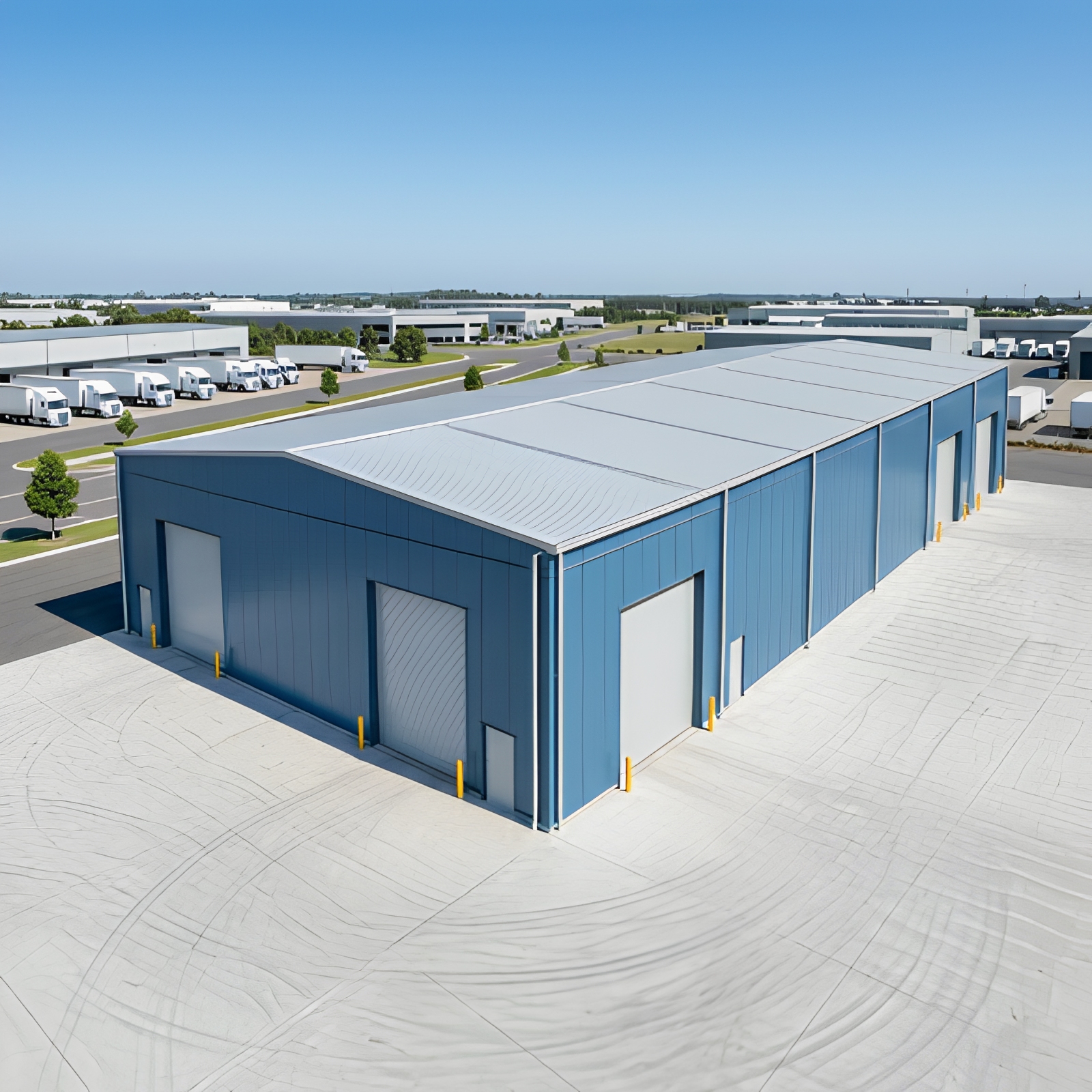 High Quality Durable Prefab Metal Frame Building Steel Structure Warehouse for Barns Logistics Prefab Modular Warehouse