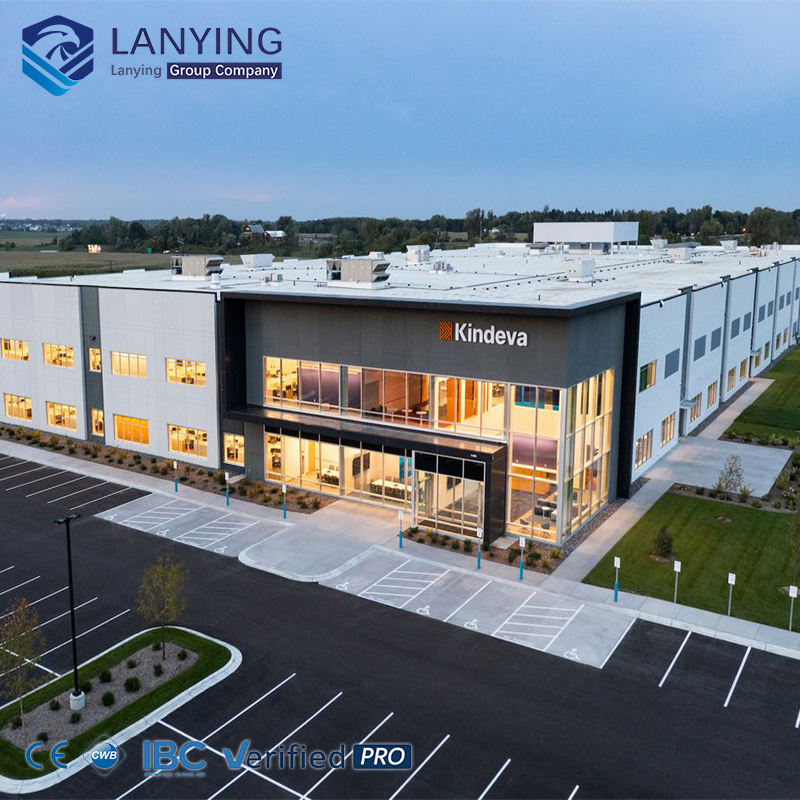 Prefab Factory Warehouse Building Prefabricated Steel Structure 4S Design For Exhibition Showroom ASTM Standard