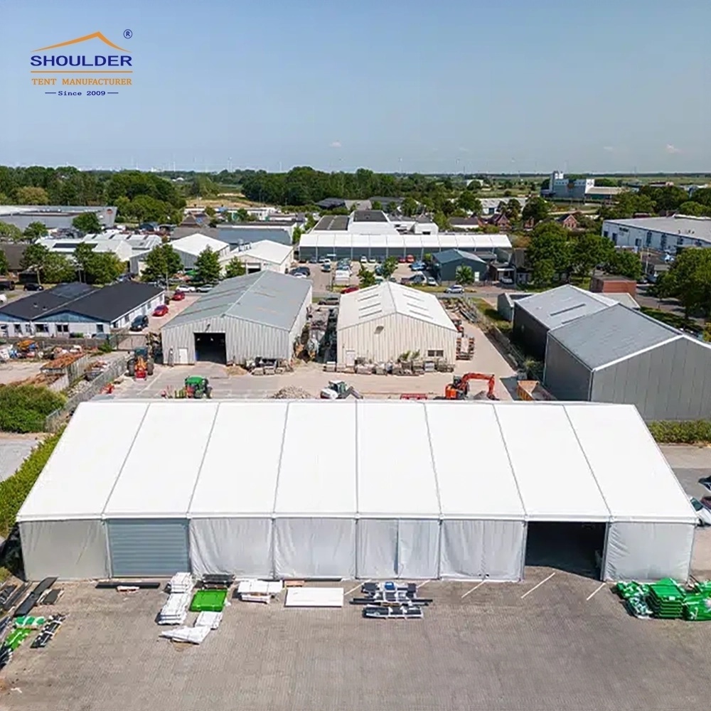 600 Square Heavy Duty Commercial Warehouse PVC Cover Large Span Durable Industrial Storage Tent With Walls Doors