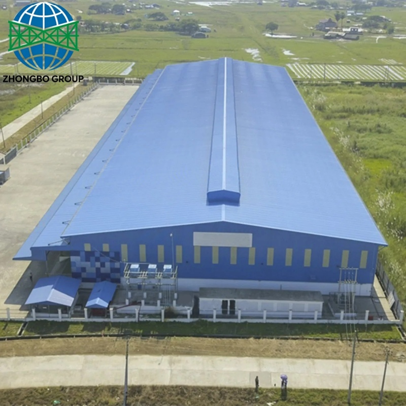 Custom Design Large Span Prefab Prefabricated Light Steel Structure Steel Frame Metal Building Bonded Workshop Warehouse Storage Warehouse
