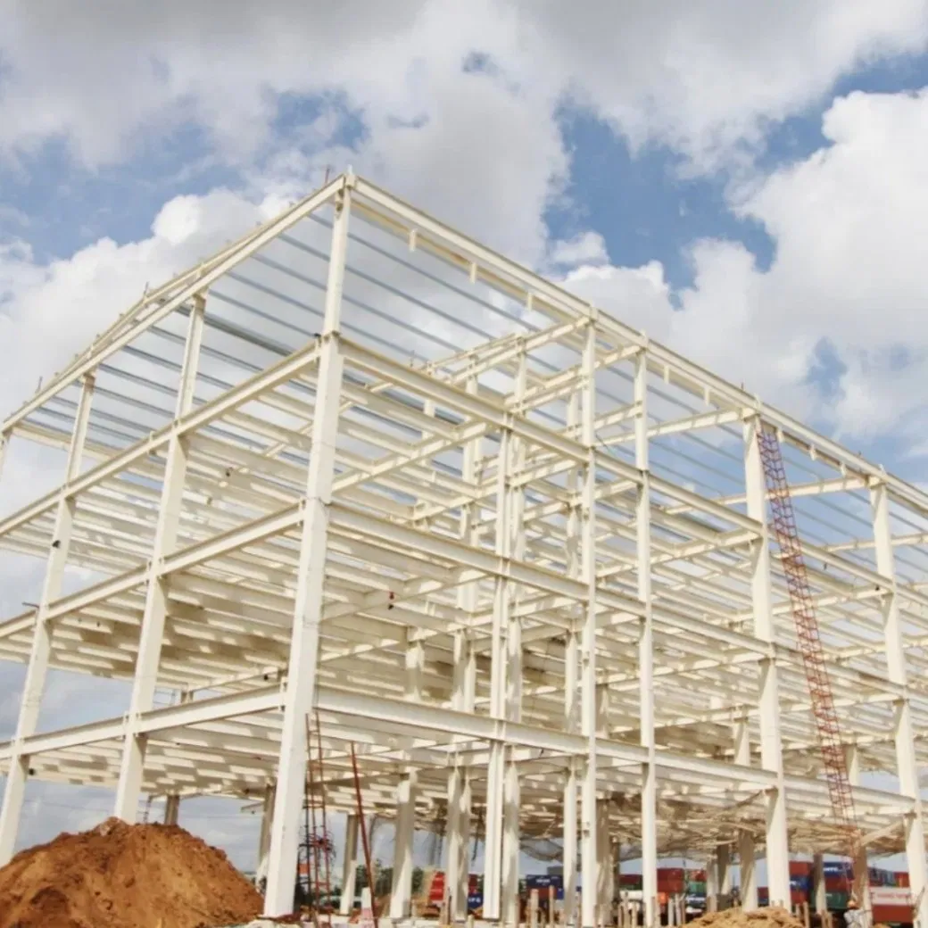 Multi-Floor Prefab Steel Structure Warehouse with Modern Design for Workshop Logistics Use Automated System 5 Years Warranty