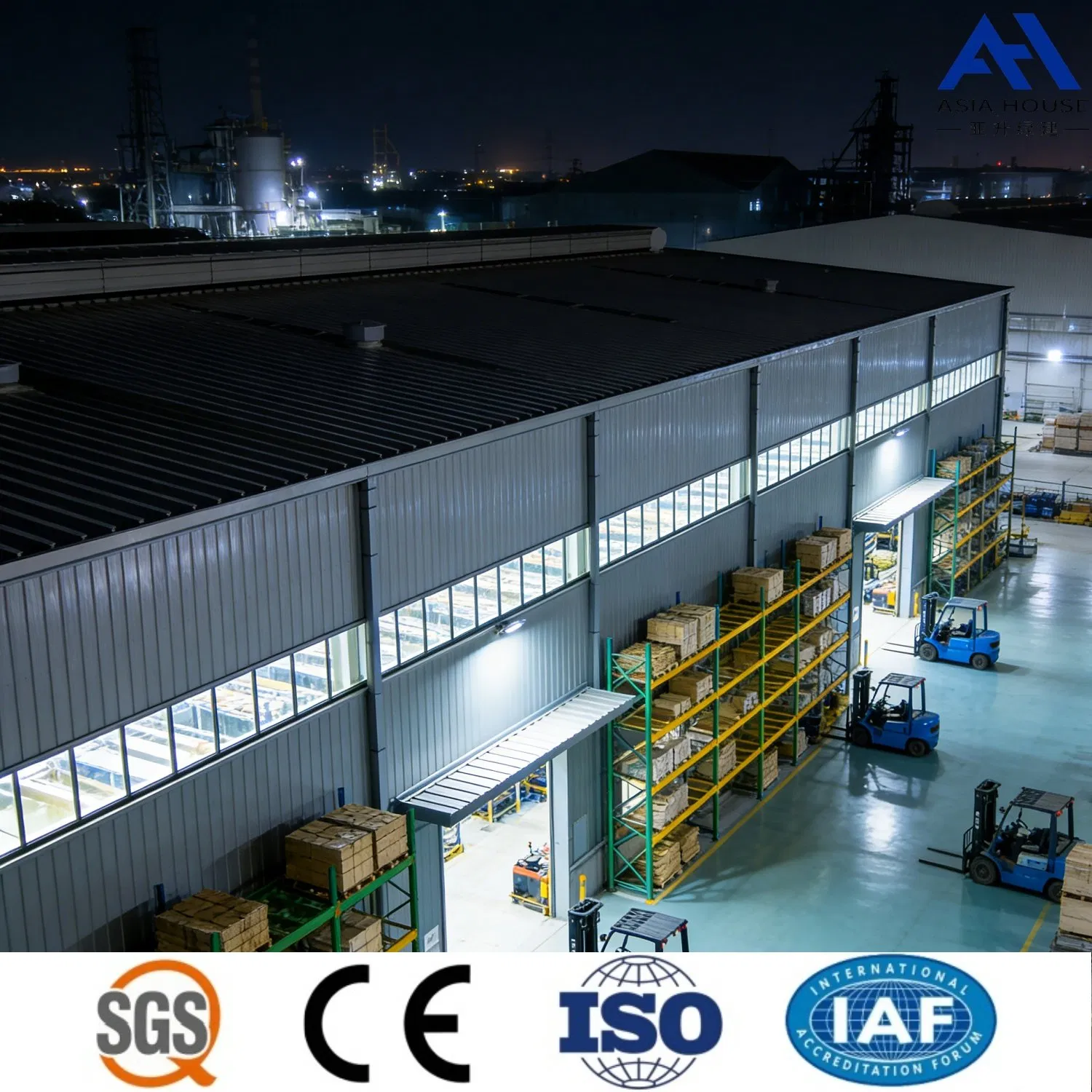 Large-Span Customized Spacious Steel Structure Warehouse with Ample Storage Area