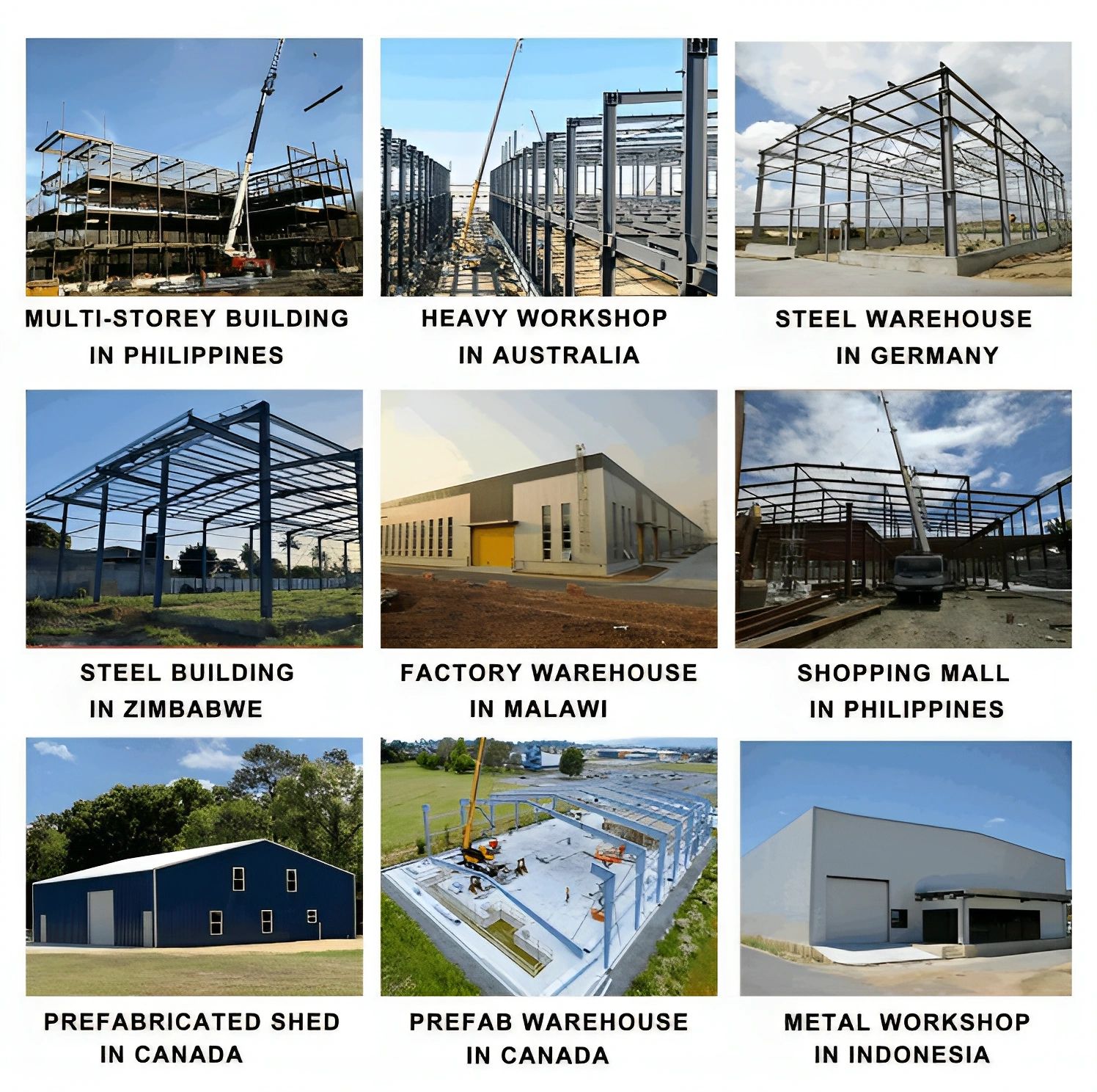 Prefabricated Prefab Building Warehouse Heavy Steel Frame Structure Steel Structure Farming Warehouse