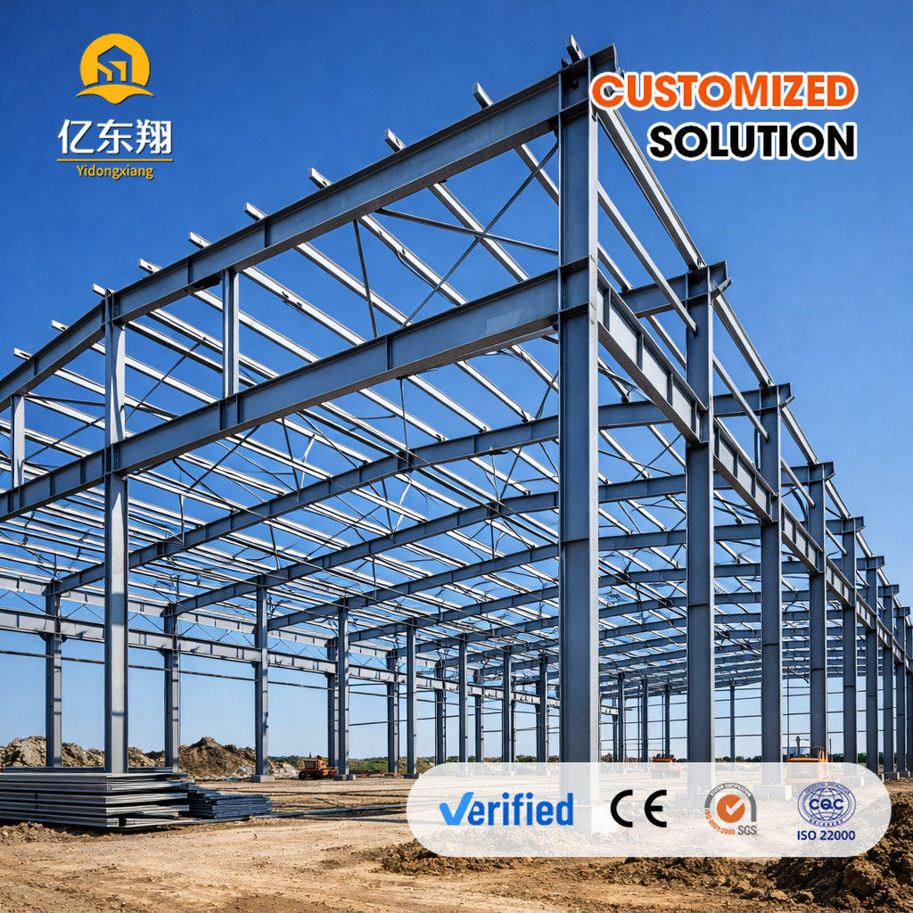 High Performance Structural Steel Warehouse Prefabricated Metal Building for Rapid Logistics Distribution Center