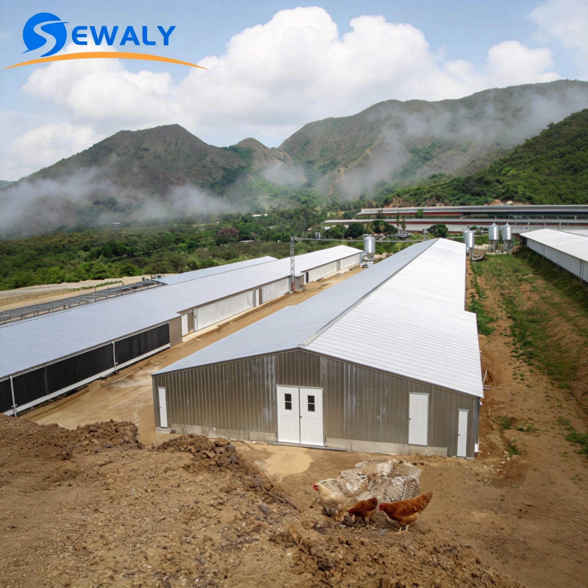 Sewaly Industrial Modern Low Cost Prefabricated Steel Structure Workshop Warehouse Poultry Shed Guangdong