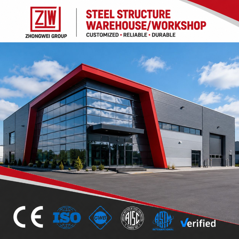 ZW ZW Warehouse Steel Structure Mezzanine Sports Warehouse Temporary Warehouse