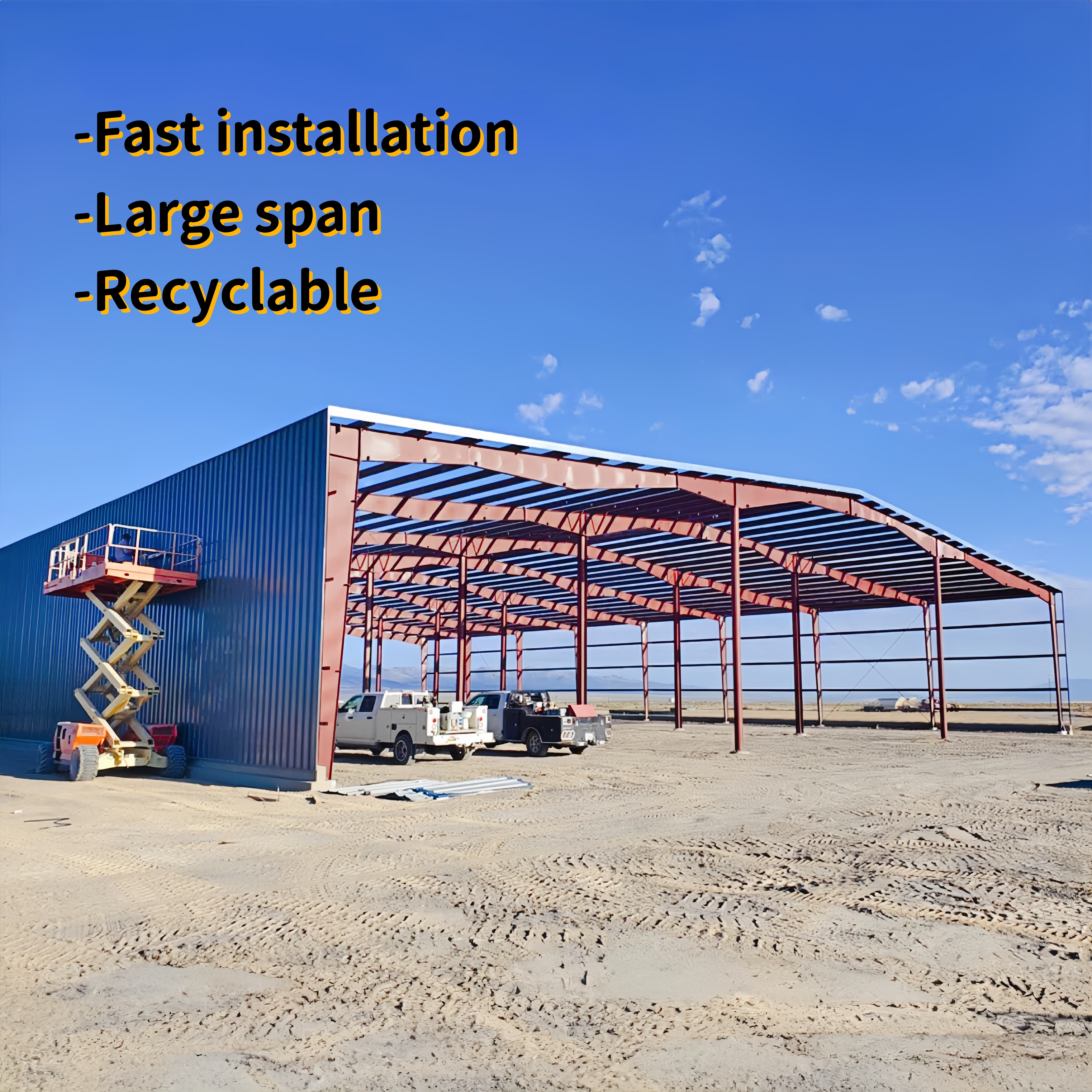 Metal Building Modern Commercial Warehouse with Quick Construction and Insulated Panels Metal Structure Building
