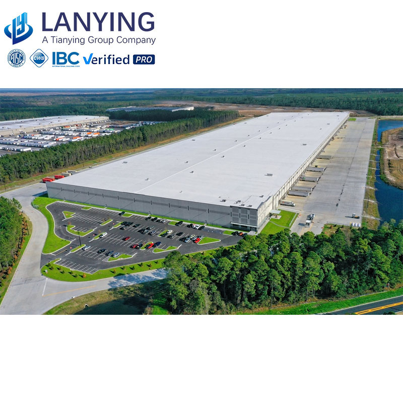 Large Span Clear Span Steel Warehouse | Prefab Logistics Distribution Center