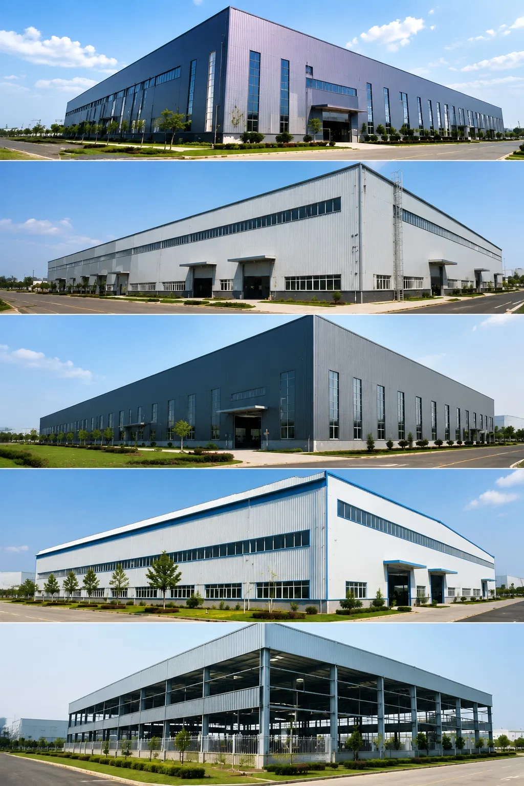 Custom High Quality Prefabricated Metal Structural Steel Warehouse Workshop Building