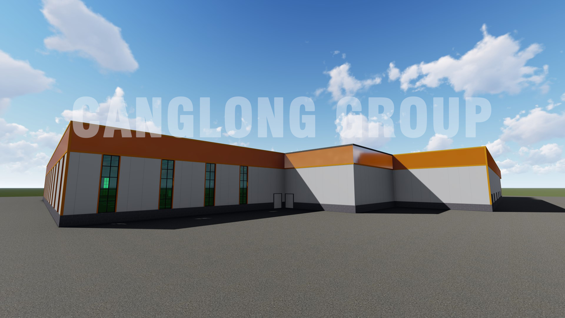 Wholesale Prefabricated Insulated Steel Building Warehouse with Flat Roof