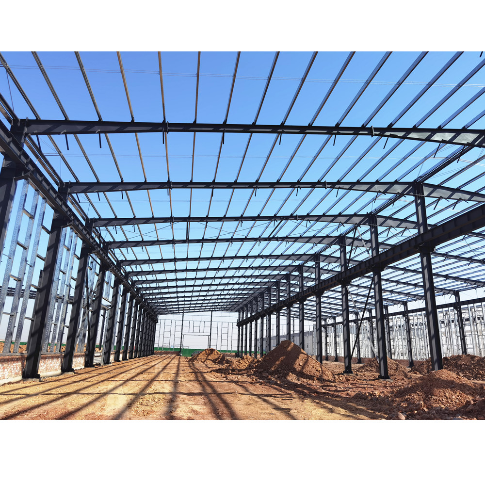 Modern Prefabricated Steel Nave Industrial Warehouse for Logistics Distribution Centers Shops &amp; Office Buildings Easy Assembly