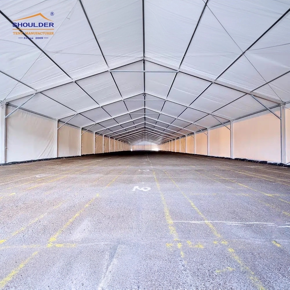 600 Square Heavy Duty Commercial Warehouse PVC Cover Large Span Durable Industrial Storage Tent With Walls Doors