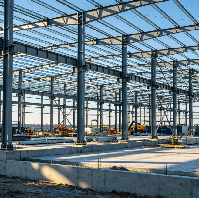 Light Steel Warehouse/Workshop | Eco-Friendly Steel Frame for Farm Breeding Greenhouse Projects Industrial Design High Wind