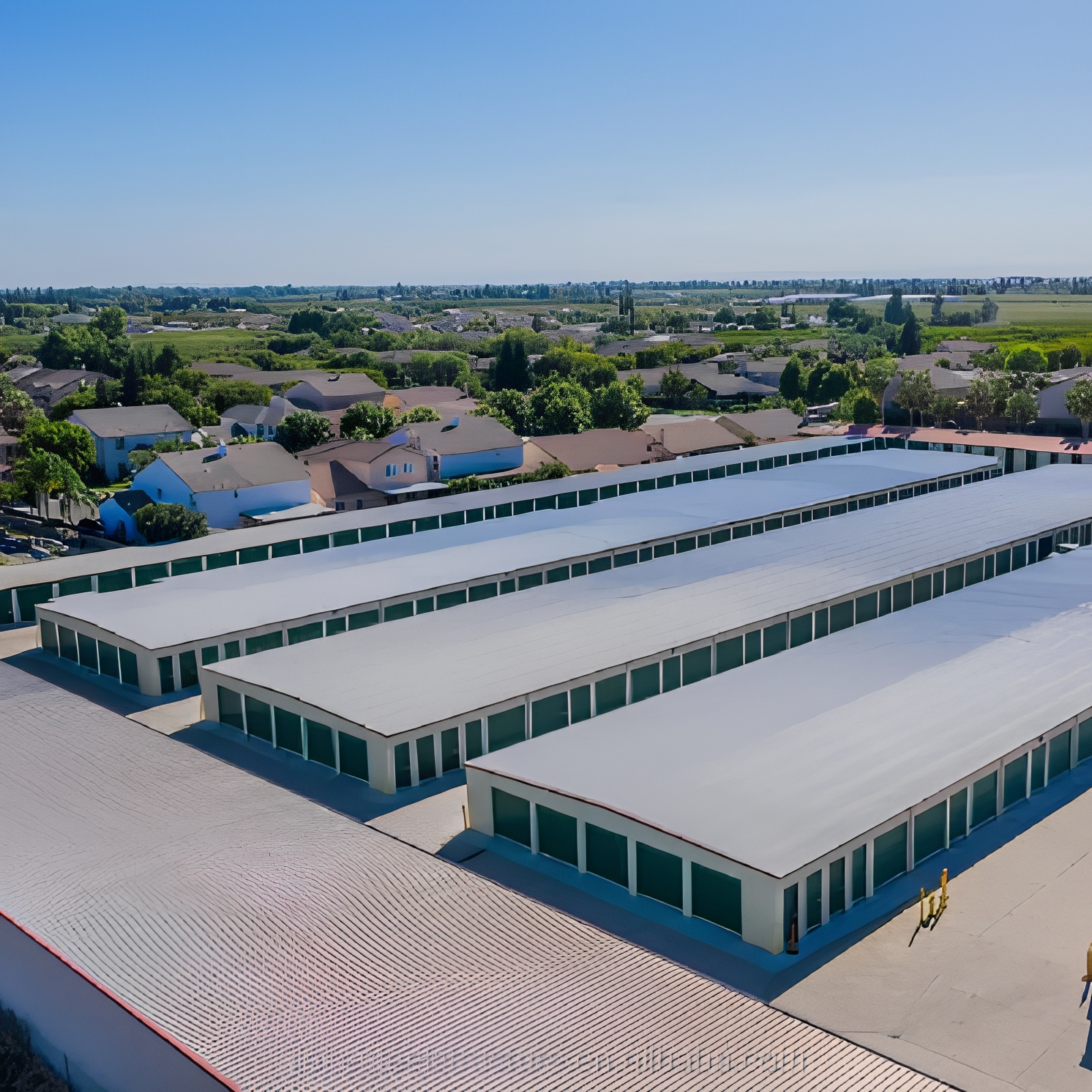 Long-Span Pillar-Free Warehouse with Heightened Mezzanine &amp; Heavy Crane, Moisture-Proof for Barn, Garage &amp; Transit Storage