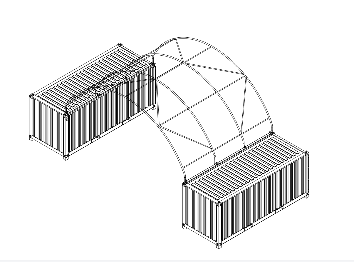 Baosheng 20x26 ft Commercial Grade Single Truss Container Canopy Shelter, Waterproof, Anti UV for Agricultural Equipment Storage