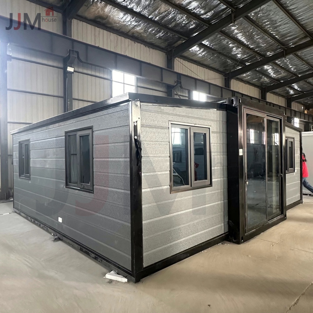 JJM Prefab Portable 20ft 30ft 40ft Folding Container Houses Steel Warehouse 2 Bedroom Sheds Villa Hotel Office Building Park