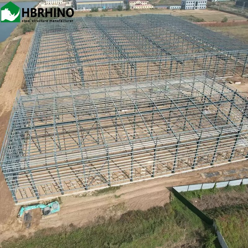 Large Span Design Multi-Story Prefabricated Steel Structure Buildings for Workshops Factories Warehouses etc.