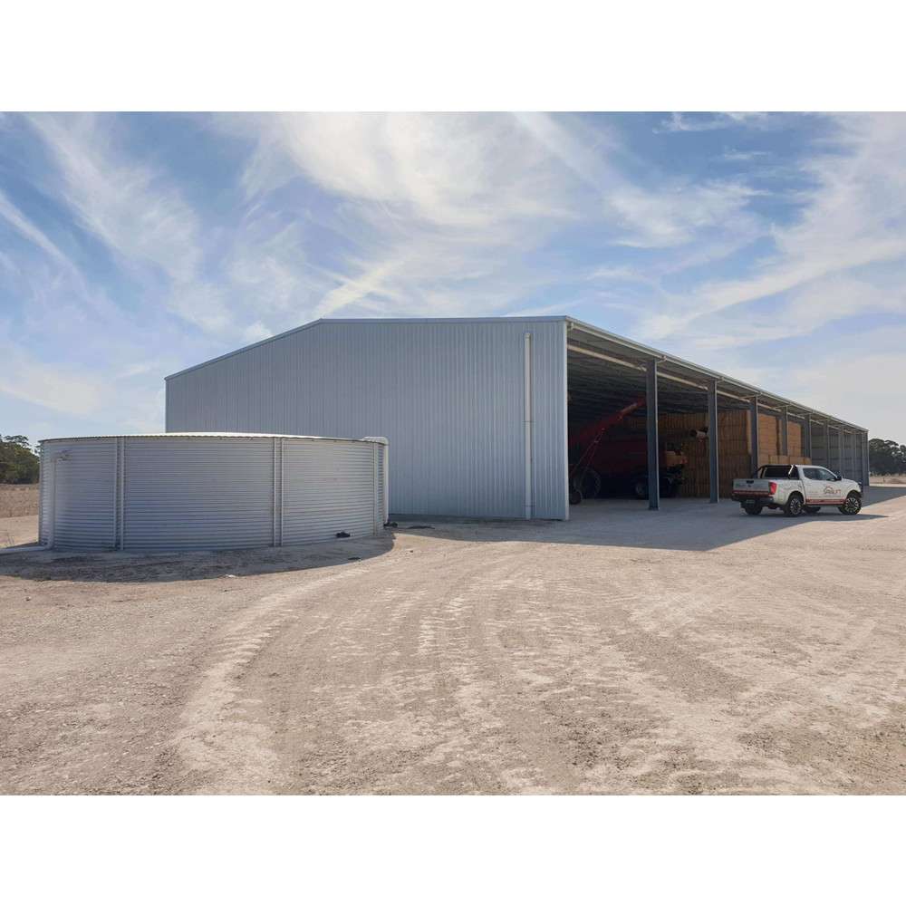 Prefabricated Steel Farm Shed Structure for Livestock Feed Machinery Storage Stockfeed Shed Outdoor Workshop Warehouse Bolted