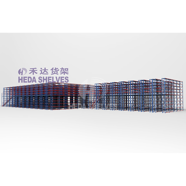 Fabricated Modular Metal Frame Warehouse with Beams Mezzanine Floor for High Load Industrial Storage Office Space